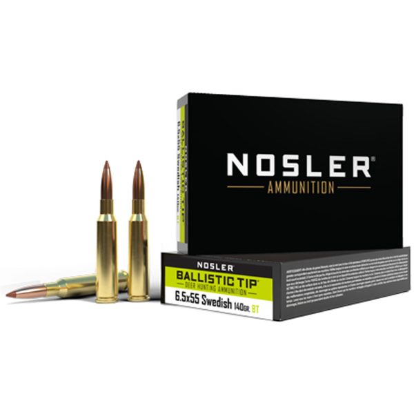 Nosler Ballistic Tip Rifle Ammunition 6.5x55 S Mauser 140 gr. 20 rd.