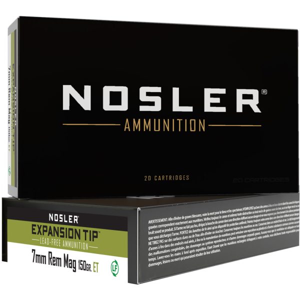 Nosler Expansion Tip Rifle Ammunition 7mm Rem. Mag. 150 gr. ET SP 20 rd.