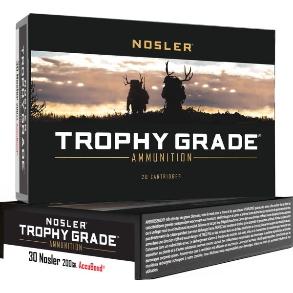 Nosler Trophy Grade Rifle Ammunition 30 Nosler 200 gr. AB SP 20 rd.