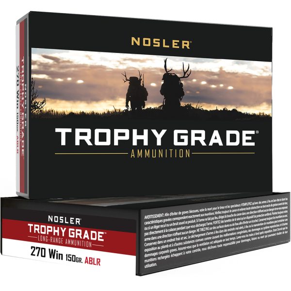 Nosler Trophy Grade Long Range Rifle Ammunition 270 Win. 150 gr. ABLR SP 20 rd.