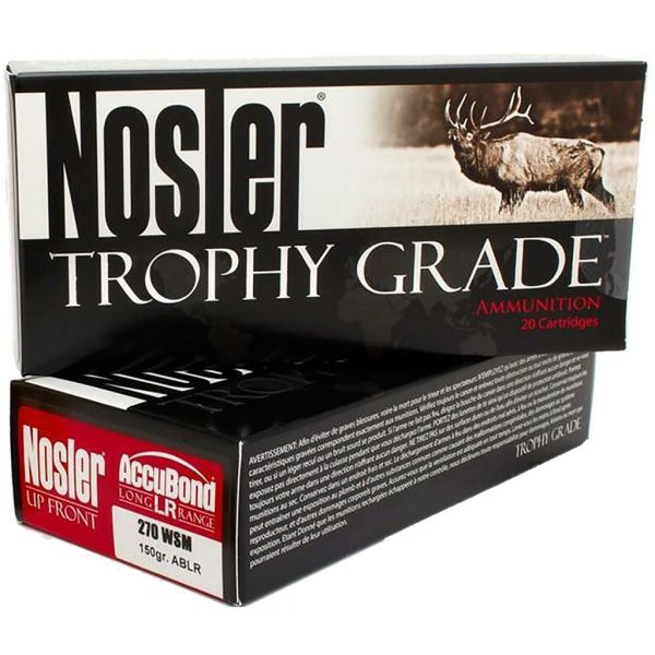 Nosler Trophy Grade Long Range Rifle Ammunition 270 WSM 150 gr. ABLR SP 20 rd.