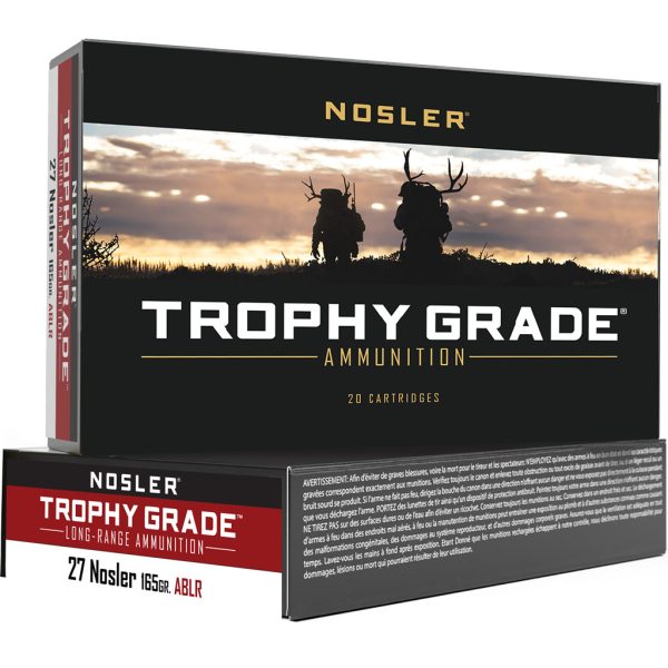 Nosler Trophy Grade Long Range Rifle Ammunition 27 Nosler 165 gr. ABLR 20 rd.