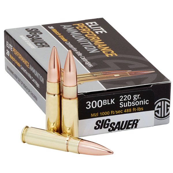 Sig Sauer Elite Match Grade Performance Rifle Ammo 300BLK 220 gr. OTM 20 rd.