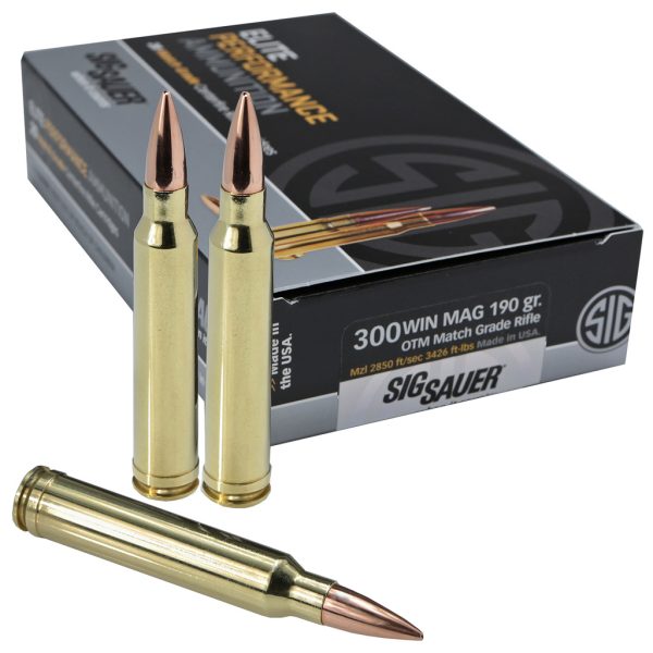 Sig Sauer Elite Match Grade Performance Rifle Ammo 300 Win. Mag. 190 gr. OTM 20 rd.