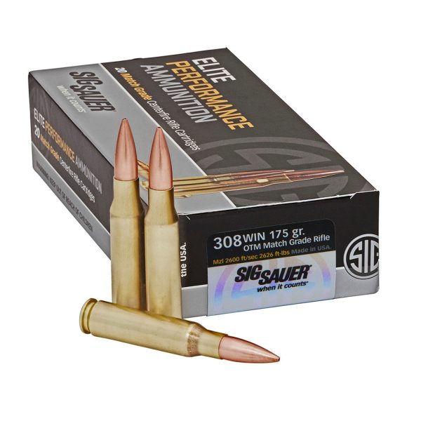 Sig Sauer Elite Match Grade Performance Rifle Ammo 308 Win 168 gr. OTM 20 rd.