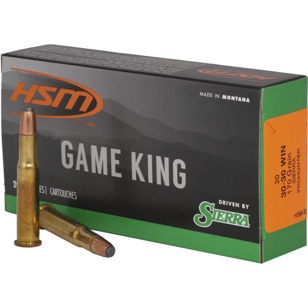 HSM Game King Rifle Ammunition 30-30 Win. Sierra Pro-Hunter 170 gr. 20 rd.