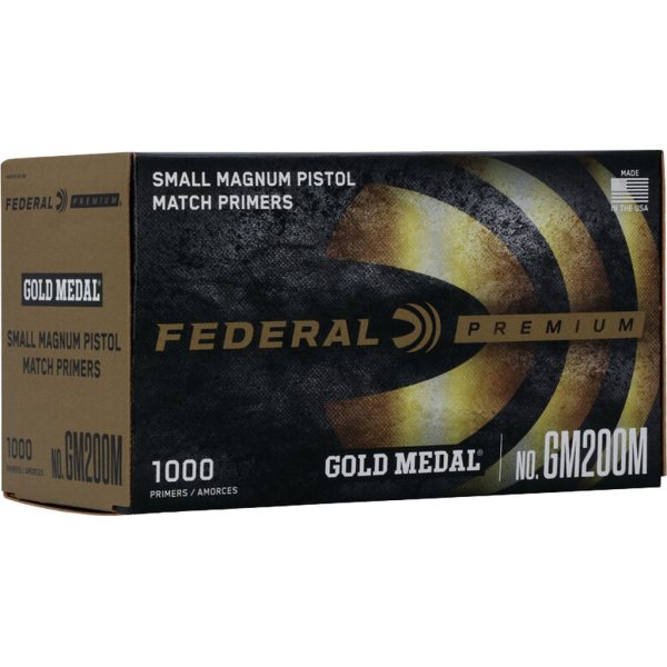 Federal Premium Gold Medal Pistol Primers Small Mag 1000 ct. HAZ