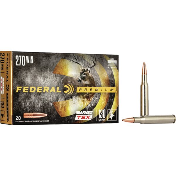 Federal Premium Rifle Ammo 270 Win. 130 gr. Barnes TSX 20 rd.