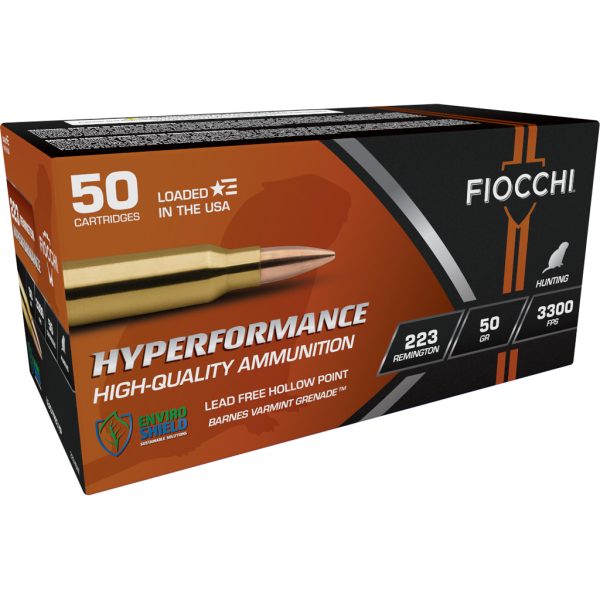 Fiocchi Hyperformance Hunt Rifle Ammo 223 Rem. 50 gr. HP 50 rd.