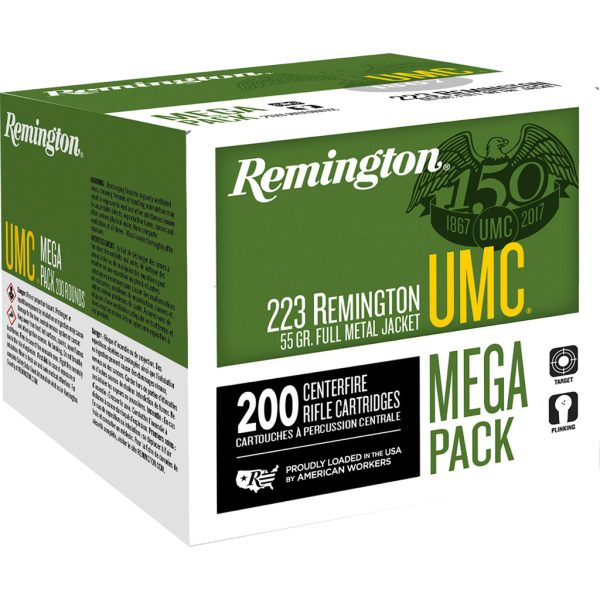 Remington UMC Centerfire Rifle Ammo 223 Rem. 45 gr. JHP 200 rd.