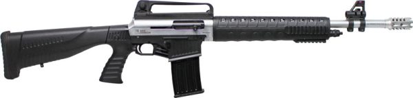 IVER JOHNSON STRYKER 12GA. 3" - 20" AR-STYLE 5-SH S.NICKEL/BLK