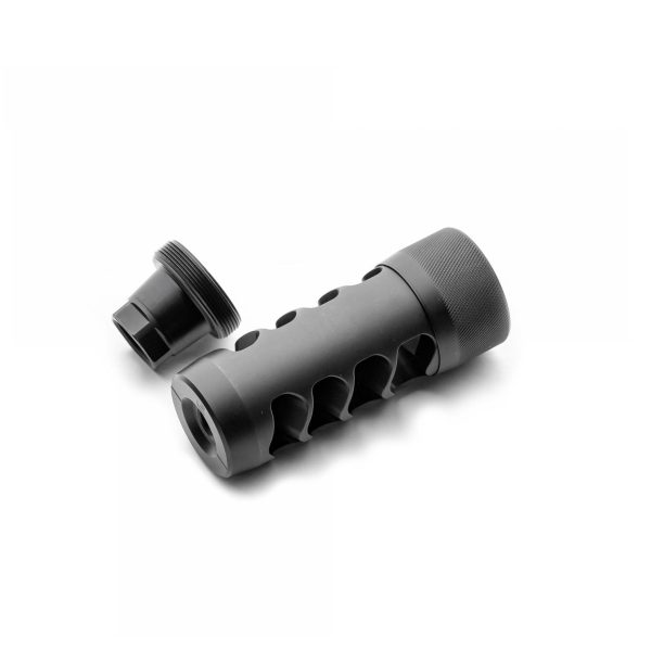 Area 419 Hellfire Match Self Timing Muzzle Brake 30cal 5/8-24 Black Nitride