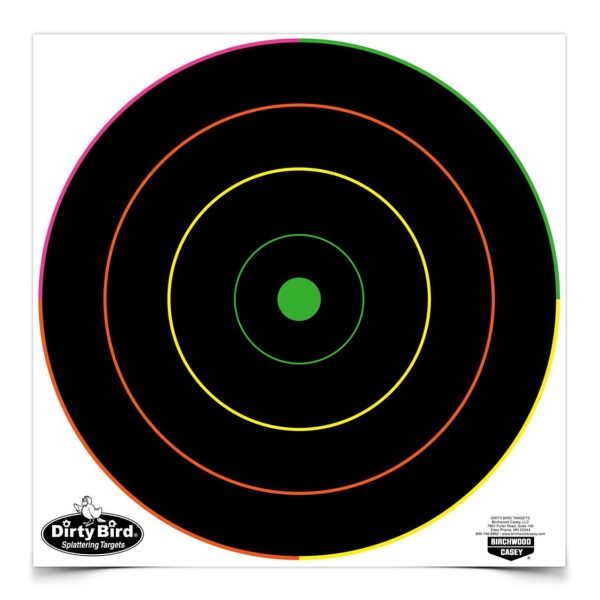 Birchwood Casey Dirty Bird 12" Multicolor Bull's-Eye Target 100/ct