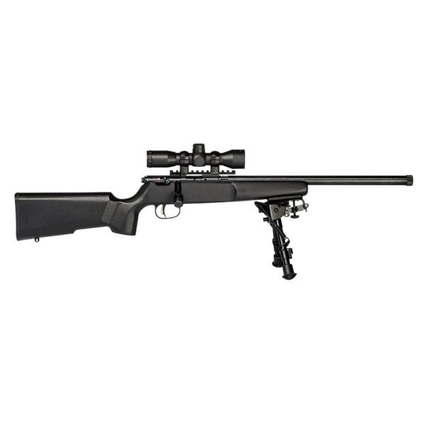 Savage Rascal Series Target XP Rifle .22 LR Single Shot 16.13" Barrel Synthetic Stock-Black Scope and Bi-pod