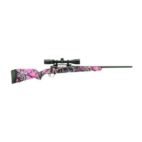 Savage Arms 110 Apex Hunter Rifle 6.5 Creedmoor 4/rd 24" Barrel Muddy Girl Pink Camo with Scope