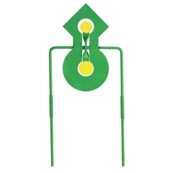 Champion .22 Double Reaction Metal Spinner Target Green Yellow Box