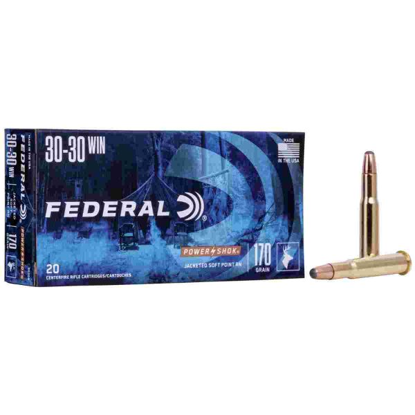 Federal Power-Shok Rifle Ammunition .30-30 Win 170 gr RNSP 2200 fps - 20/ct