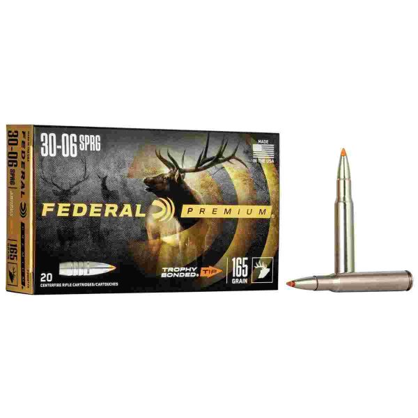 Federal Premium Vital-Shok Rifle Ammunition .30-06 Sprg 165 gr TBT 2800 fps - 20/ct