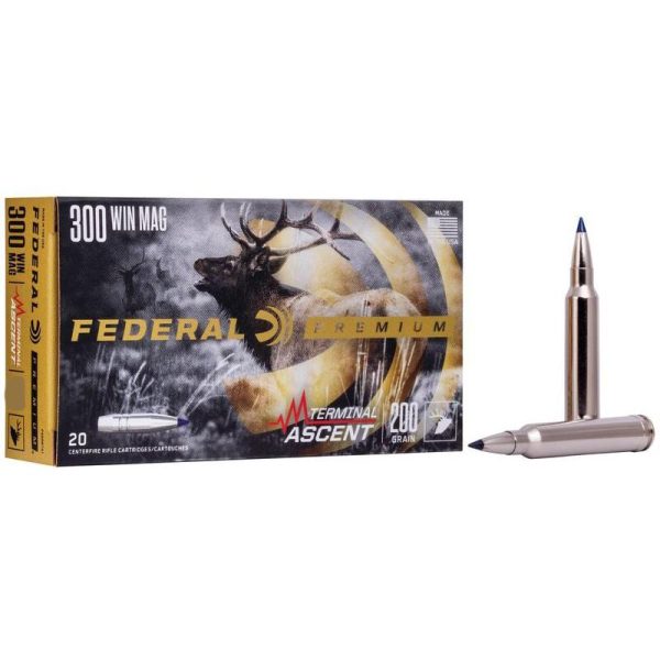 Federal Terminal Ascent Rifle Ammunition 300 Win Mag 175gr PT 3030 fps 20/ct