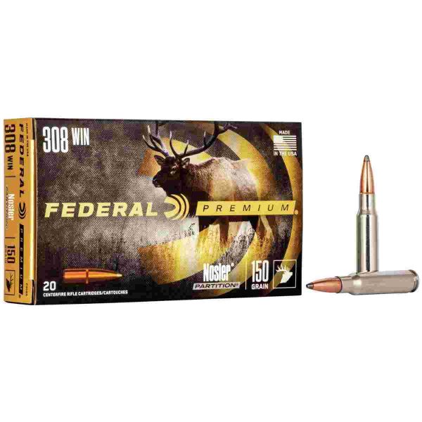 Federal Premium Vital-Shok Rifle Ammunition .308 Win 150 gr PTR 2840 fps - 20/ct