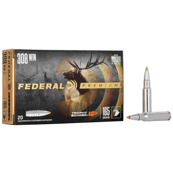 Federal Premium Vital-Shok Rifle Ammunition .308 Win 165 gr TBT 2700 fps - 20/ct