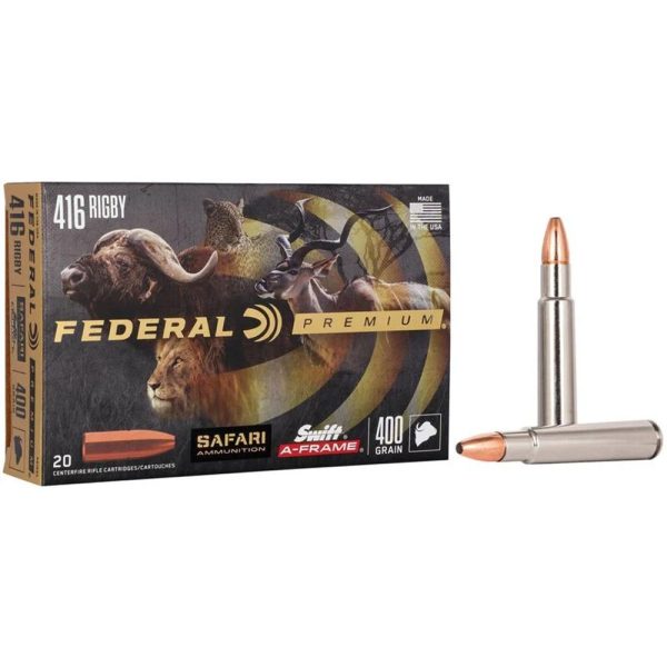 Federal Premium Cape-Shok Rifle Ammunition .416 Rigby 400 gr SAF 2400 fps - 20/ct