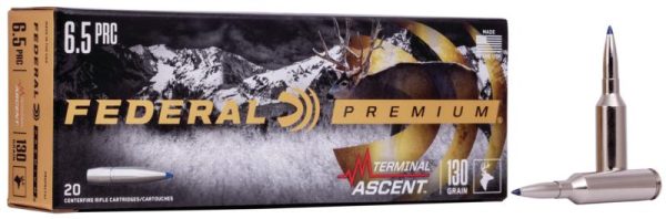 Federal Terminal Ascent Rifle Ammuntion 6.5 PRC 130 gr 3000 fps 20/ct