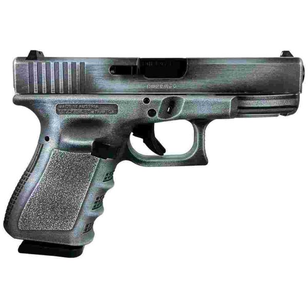 Glock 19 Gen 3 Custom "Crushed Silver Distressed" Handgun 9mm Luger 15rd Magazines (2) 4" Barrel Austria