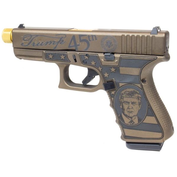 Glock 19 Gen 3 Custom "Trump Edition" Compact Handgun 9mm Luger 15rd Magazines (2) 4.6" Threaded Barrel USA