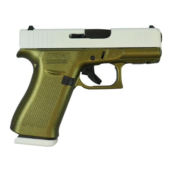 Glock 43X Pegasus White Handgun 9mm Luger 10rd Magazines(2) 3.4" Barrel Accessory Rail USA Made