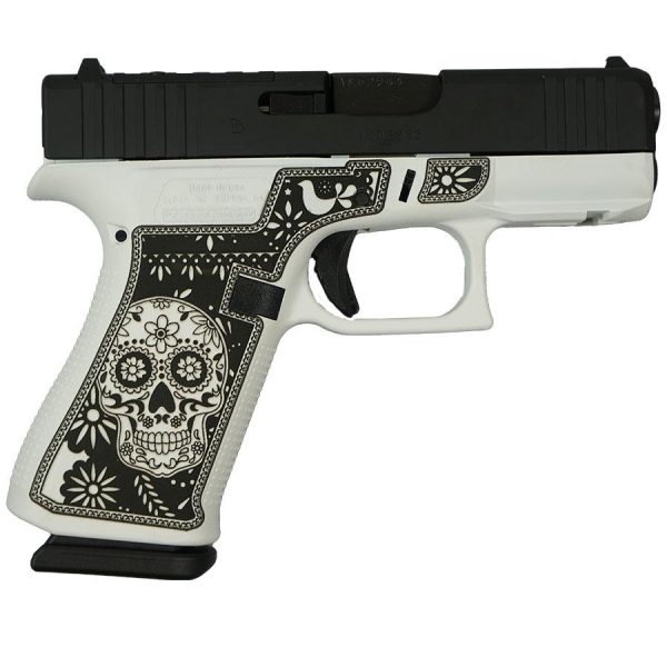 Glock 43X "Sugar Skull" Black & White Handgun 9mm Luger 10rd Magazines(2) 3.4" Barrel Front Grip Rail RMR/c Optic Cut USA Made