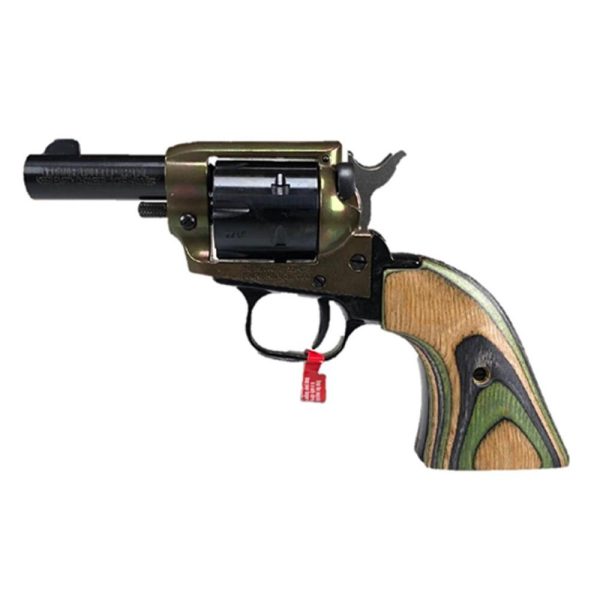 Heritage Barkeep Handgun .22 LR 6rd Capacity 3" Barrel Black Case Hardened with Laminated Green Camo Grip