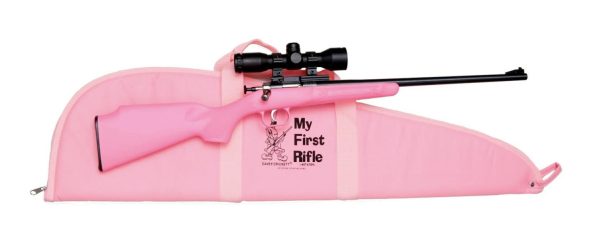 Keystone Pink Synthetic .22LR Rifle w Scope Mount & Case