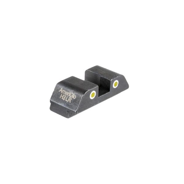 Ameriglo Tritium 2-Dot Rear Handgun Sight for Glock 42/43/43x/48 Yellow with White Front