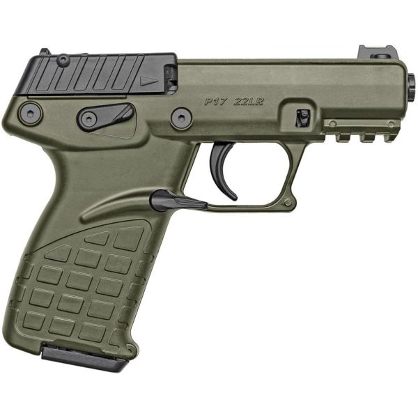 Kel-Tec P17 Handgun .22 LR 16rd Magazines (3) 3.8" 1/2x28 Threaded Barrel OD Green with Optic & Holster