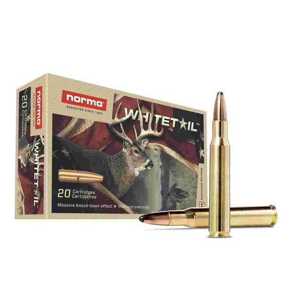 Norma WhiteTail Rifle Ammunition .30-06 Sprg 150gr PSP 2887 fps 20/ct