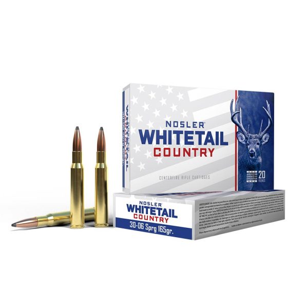 Nosler Whitetail Country Rifle Ammunition .30-06 Sprg 165gr SP 2900 fps 20/ct