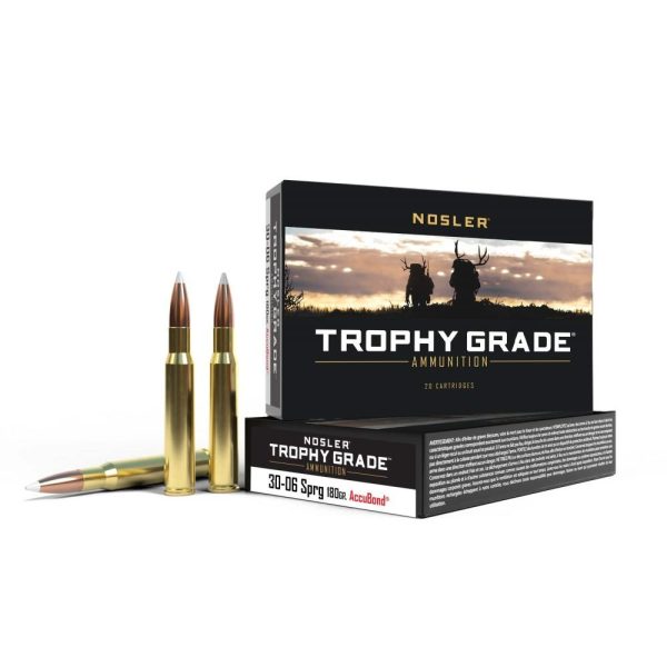 Nosler Trophy Grade Rifle Ammunition .30-06 Sprg 180 gr AB 2750 fps - 20/box