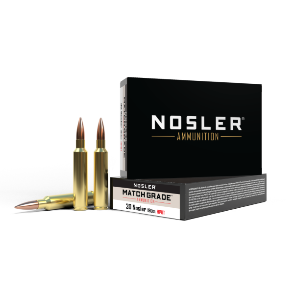 Nosler Match Grade Rifle Ammunition 30 Nosler 190 gr  CC 3050 fps 20/ct