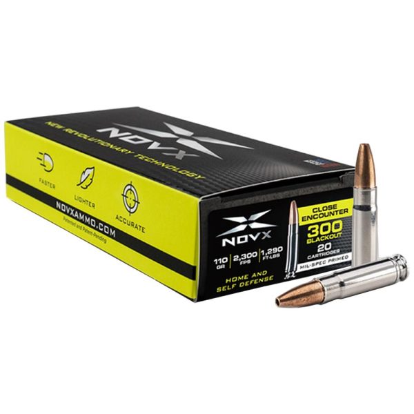 NovX Pentagon Rifle Ammunition .300 Blackout 125gr HP 2300 fps 20/ct