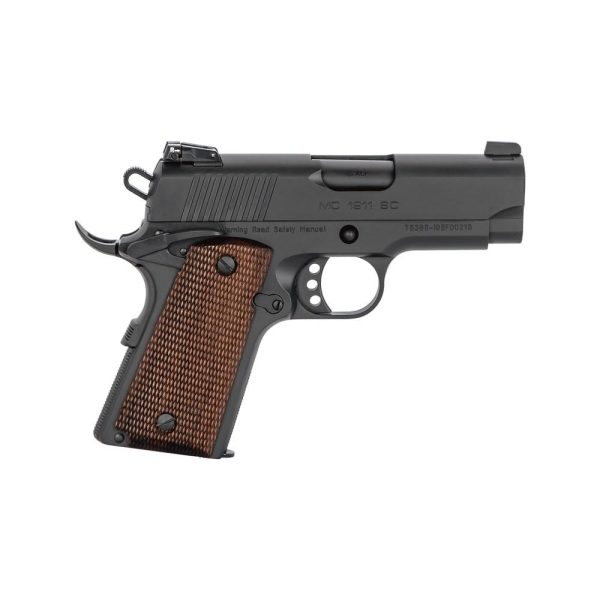 EAA Girsan MC1911 SC Officer Model Handgun 9mm Luger 7rd Magazine 3.4" Barrel Black w/Brown Grips