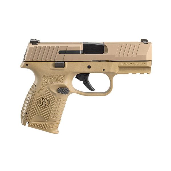 FN 509 Compact Handgun 9mm Luger 12rd & 15rd Magazines (2) 3.7" Barrel FDE NMS