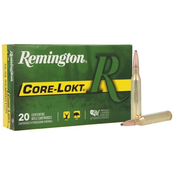 Remington Core-Lokt Rifle Ammunition .25-06 Rem 120 gr PSP 2990 fps 20/ct