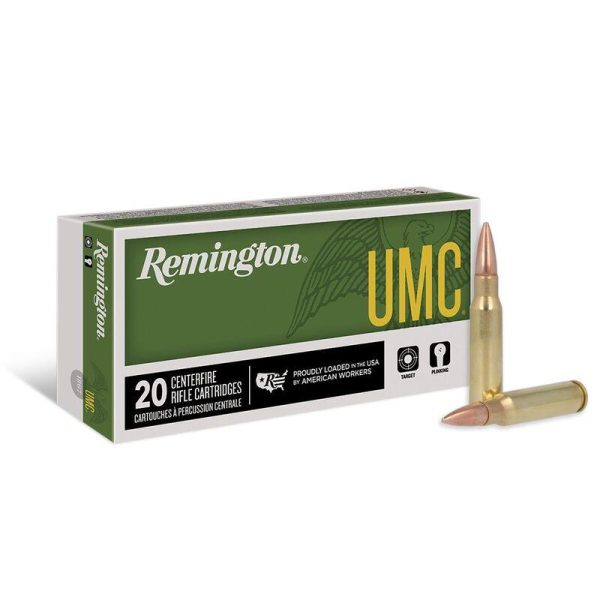 Remington UMC Rifle Ammunition .308 Win 150 gr FMJ 2820 fps 20/ct