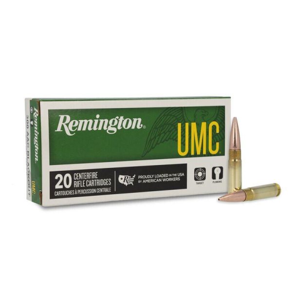 Remington UMC Rifle Ammunition .300 AAC Blackout 150gr FMJ 1905 fps 20/ct