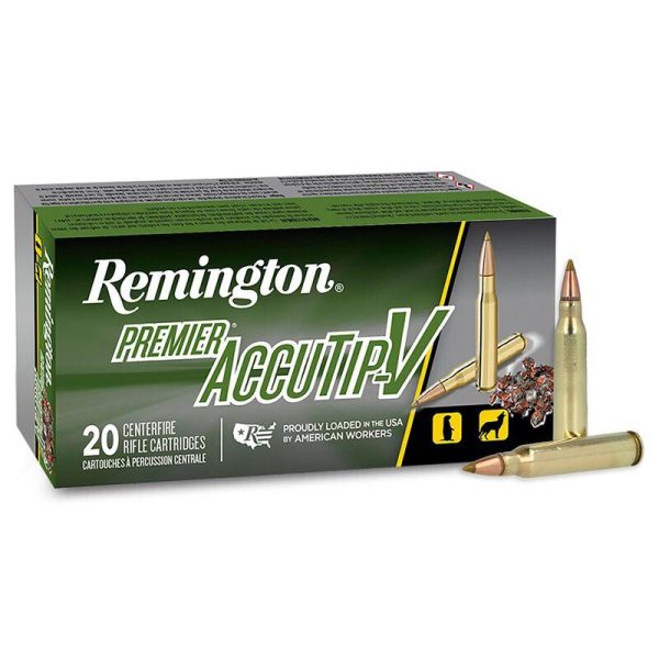 Remington Premier AccuTip Varmint Rifle Ammunition .223 Rem 50 gr ATV 3410 fps 20/ct