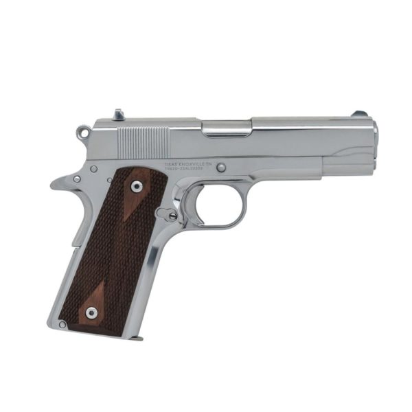 SDS Imports Tisas 1911 A1 Desperado 9/38 Handgun 9mm Luger 9rd Magazines (2) 4.25" Barrel Silver with Brown Grip