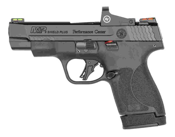 S&W PC M&P 9 Shield Plus Crimson Trace Handgun 9mm Luger 10rd Magazine 4" Barrel No Thumb Safety Black USED