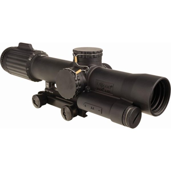 Trijicon VCOG 1-8x28 Riflescope FFP Red MOA Crosshair Dot Reticle Illuminated Black with Thumbscrew Mount