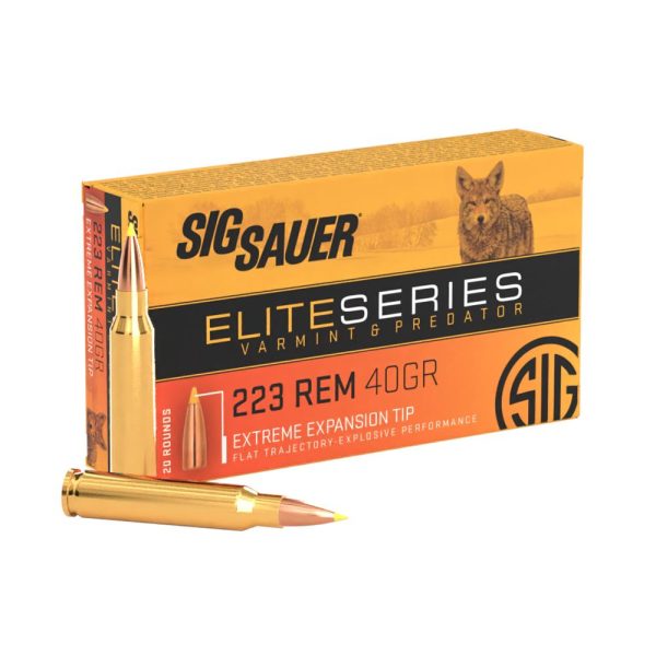 Sig Sauer Varmint and Predator Rifle Ammunition .223 REM 40gr 3650 fps 20/ct